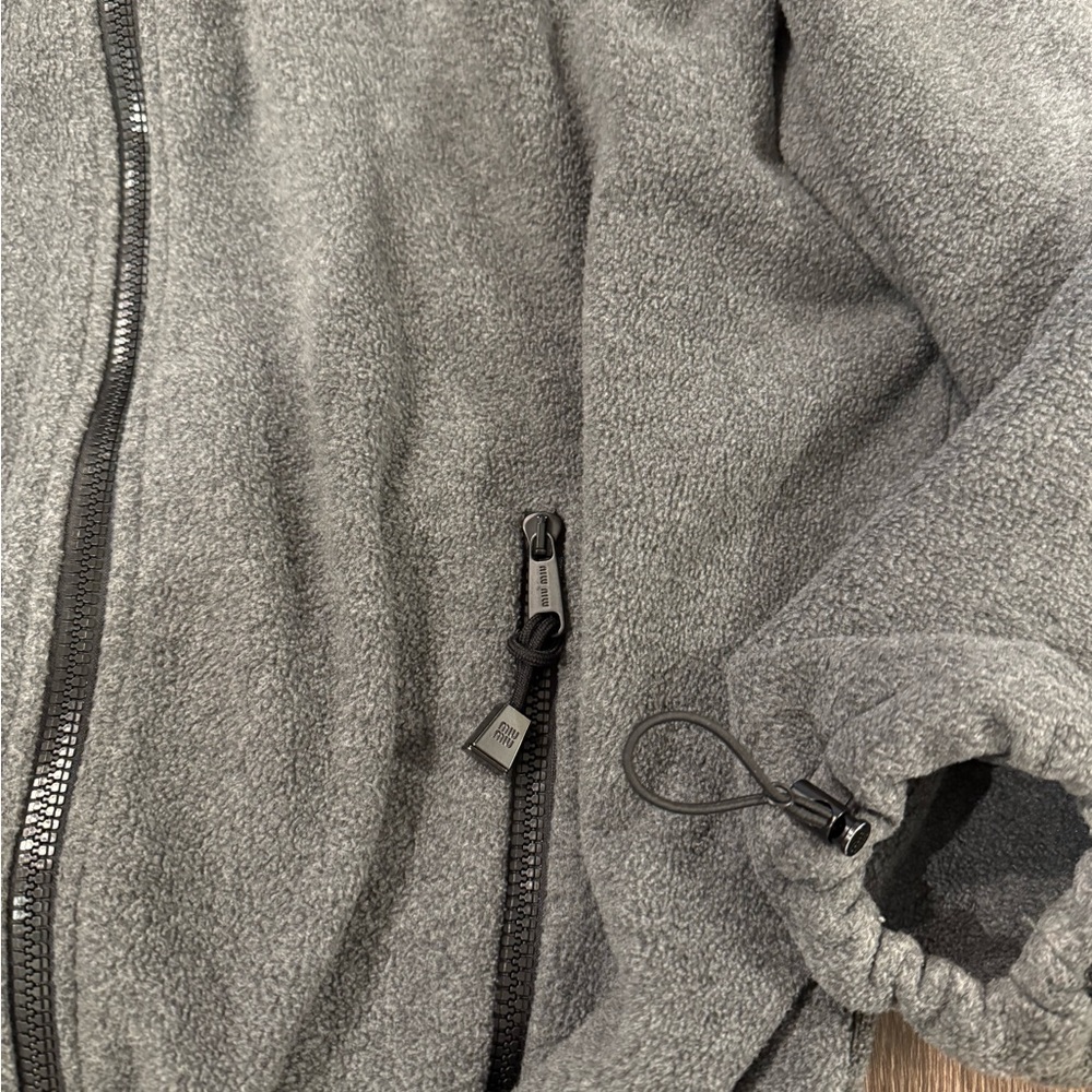 Miu Miu Gray Fleece Jacket - Picture 2 of 5